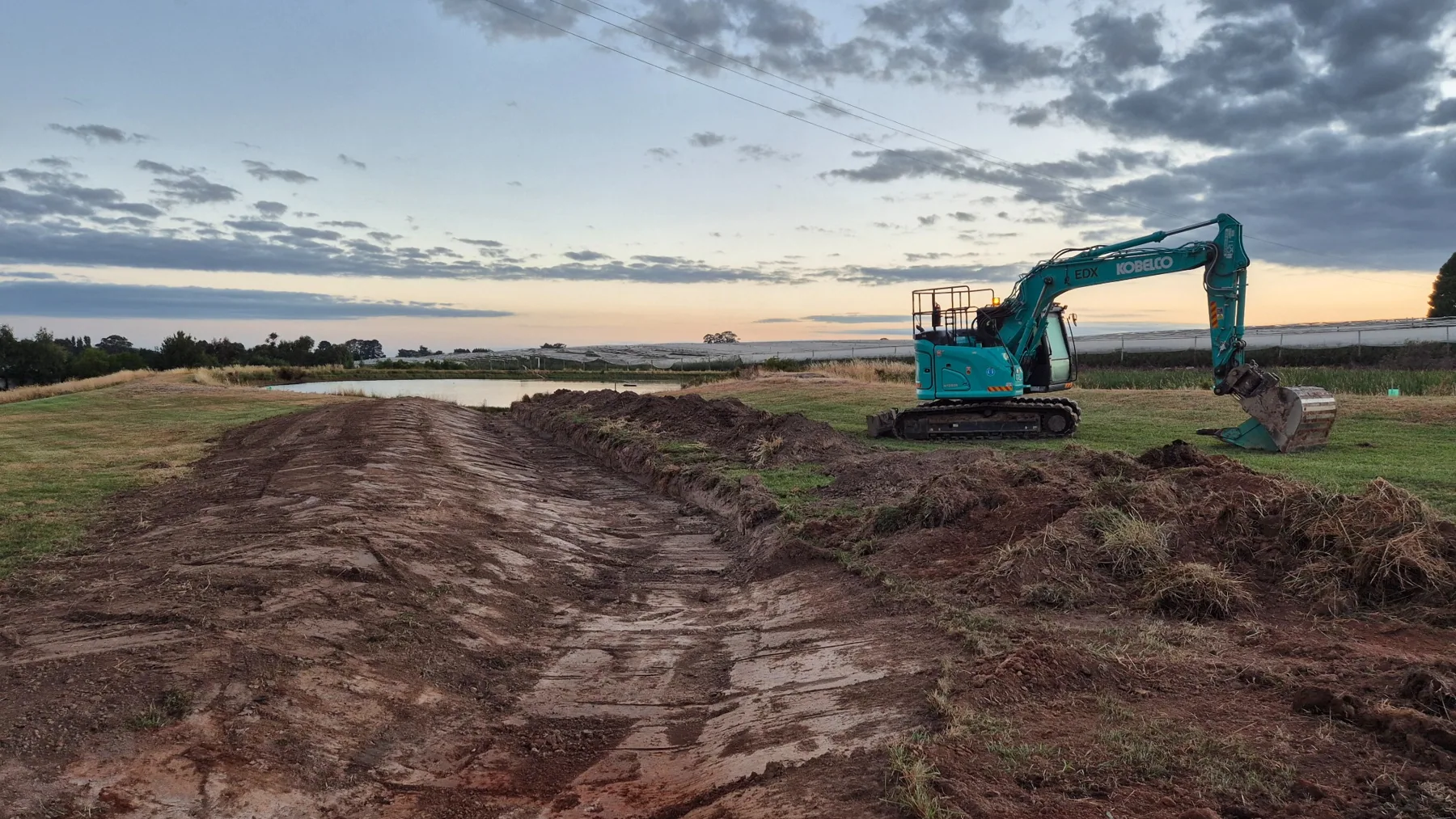 EDX excavators on a civil earthworks project